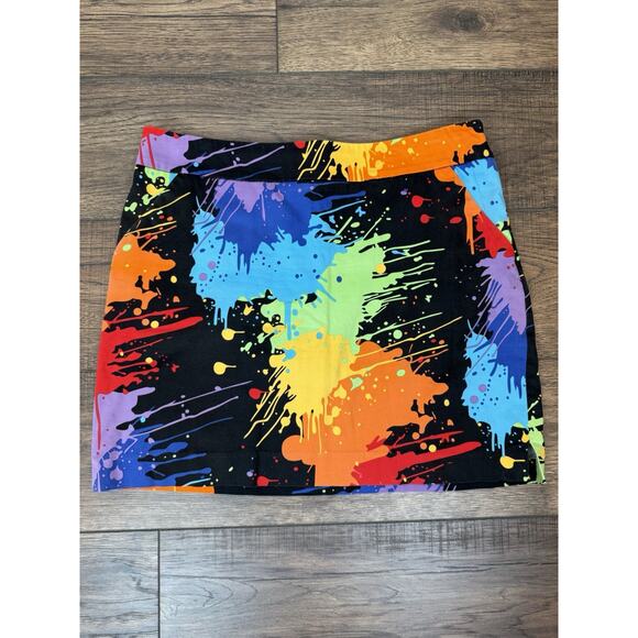 Loudmouth Golf Pants - Loudmouth Ladies Golf Skirt Skort Paint Splatter Athletic Size 12